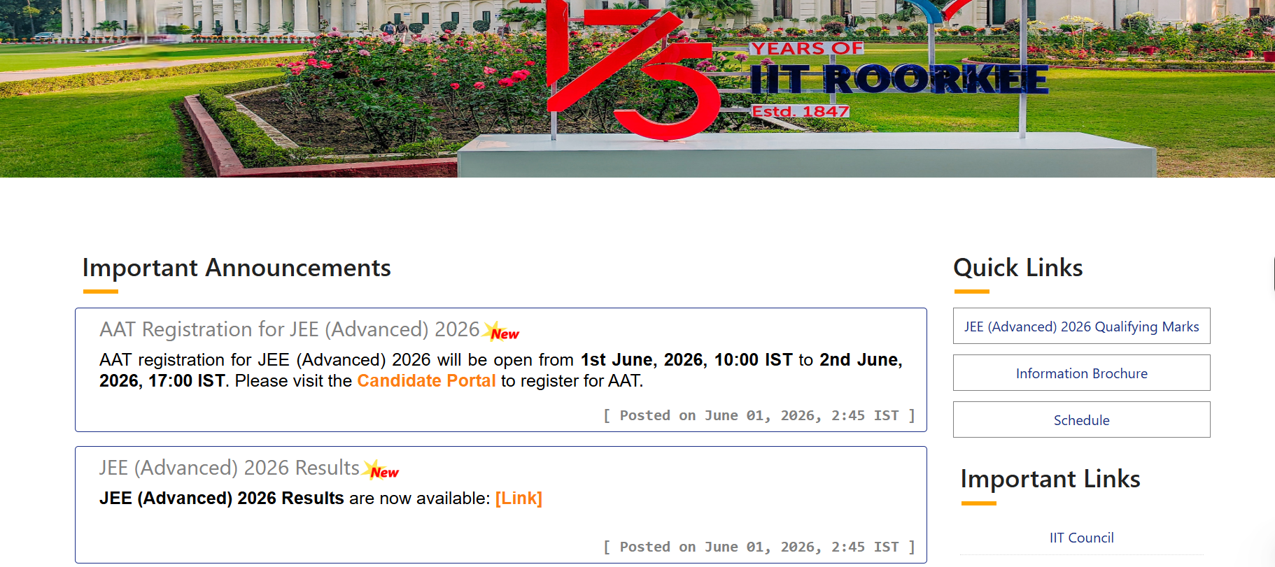 JEE Advanced 2026 Results